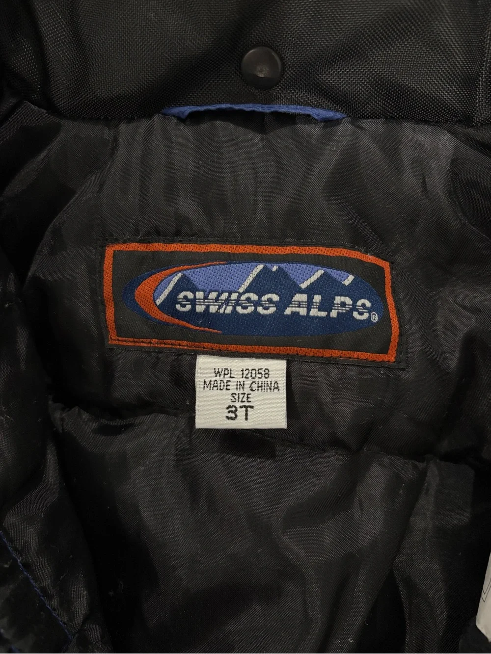 Swiss Alps One Piece Snowsuit Blue Black Cold Weather Snow Gear Toddler Size 3T